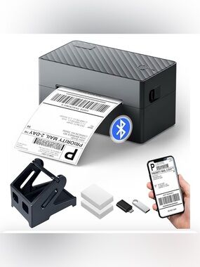 Label Printer, 4x6 Shipping Label Thermal Printer, Bluetooth Conection. New